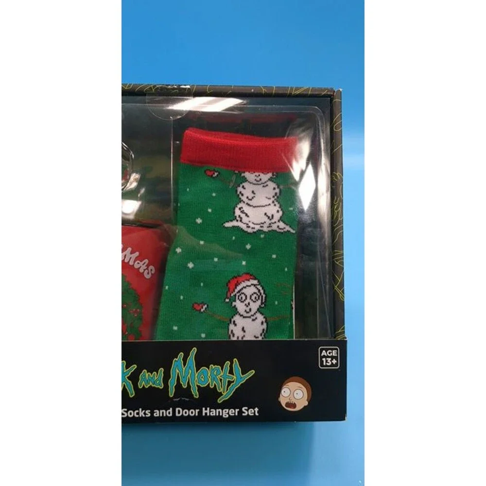 Rick and Morty Gift Set Merry Rickmas 3 Piece Mug, Socks, Ornament Christmas